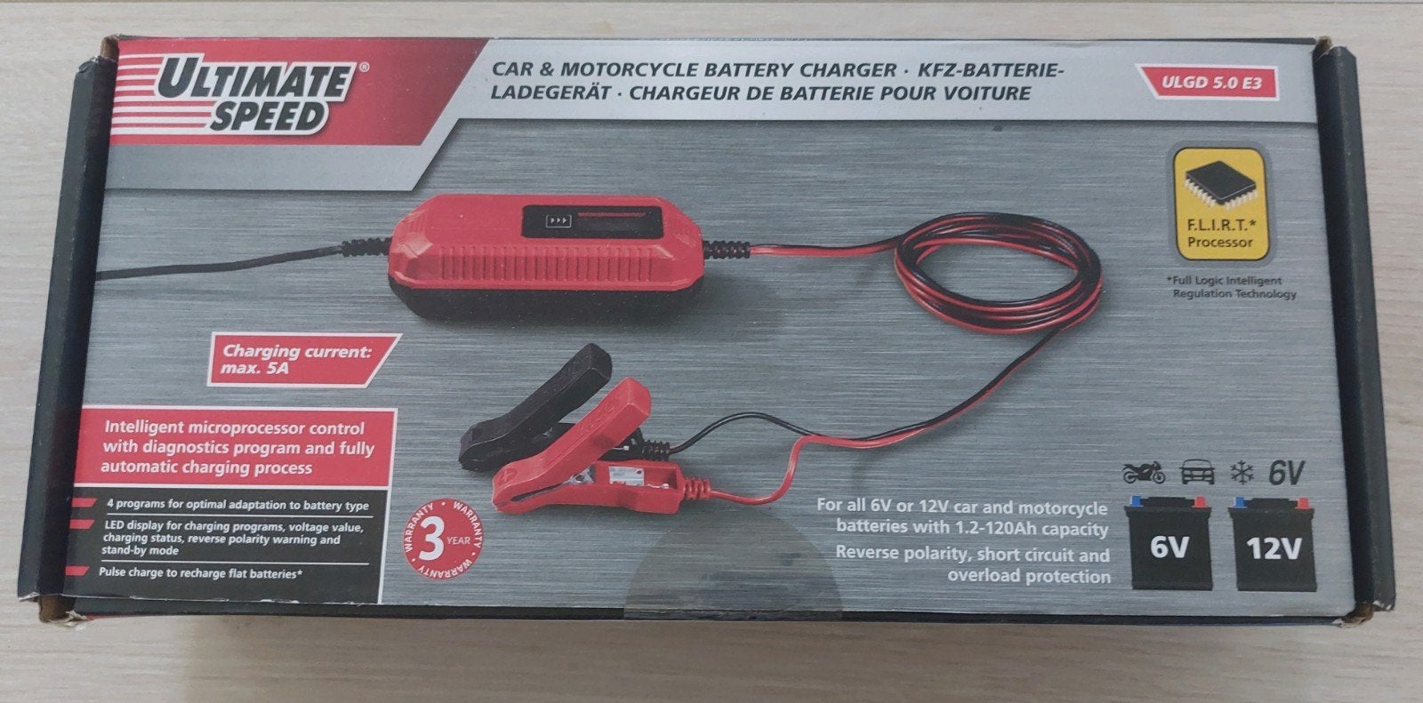 Ultimate Speed Acculader 6V/12V Auto/Motor 1.2-120Ah, Ophalen