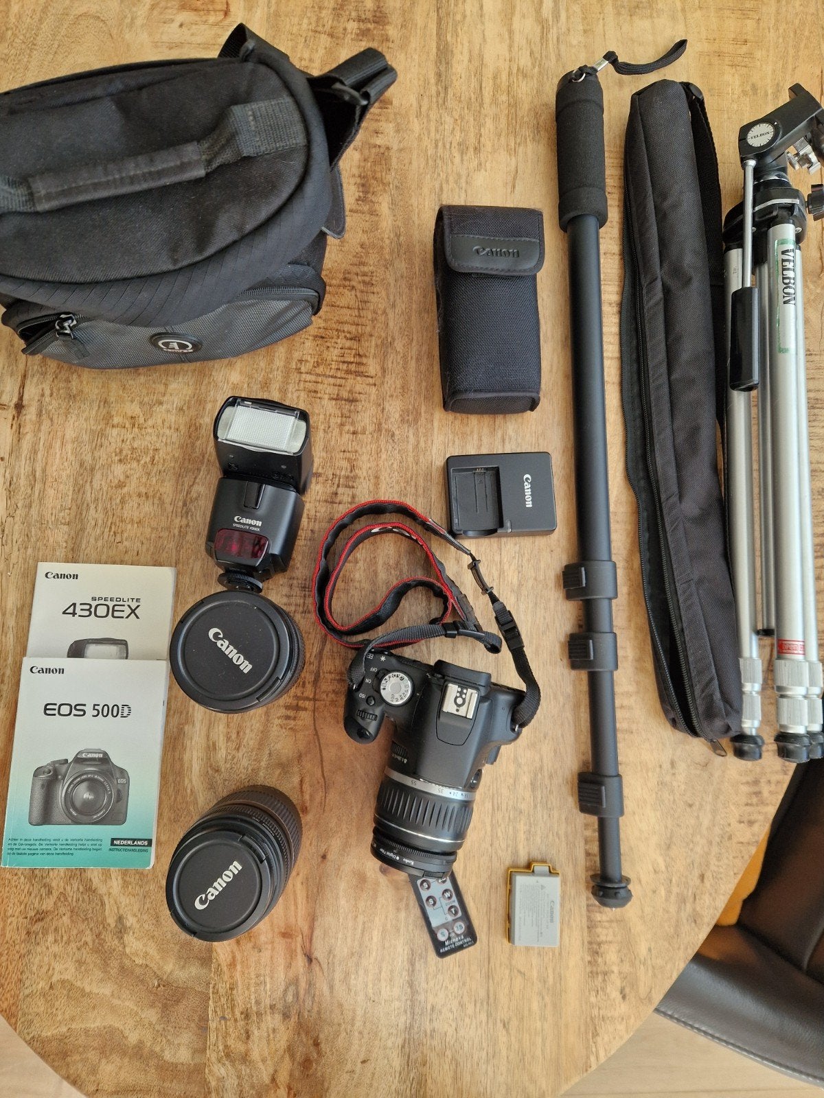 te koop Canon EOS500D camera + Zoom lensen + accessoires, Ophalen of Verzenden, Gebruikt, Canon, 8 keer of meer