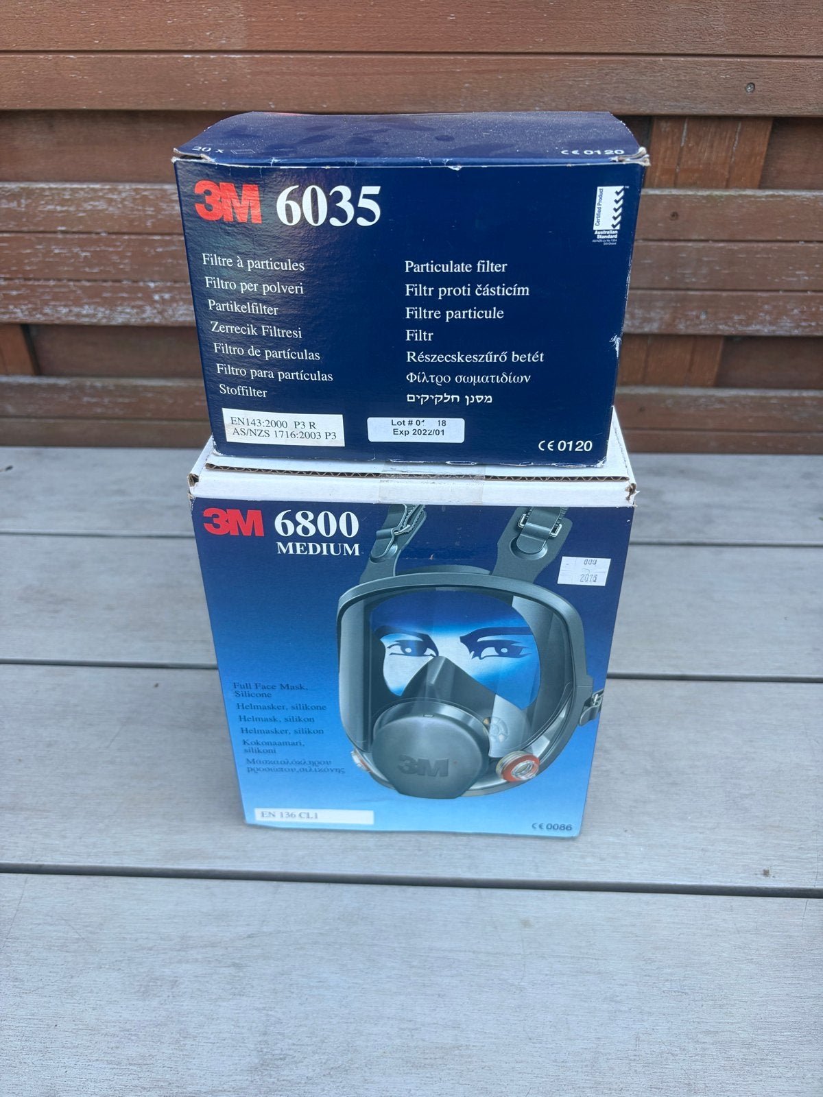 3M 6800 Volgelaatsmasker Medium met 6035 P3 Filters, Ophalen, Nieuw, Volgelaatsmaskers