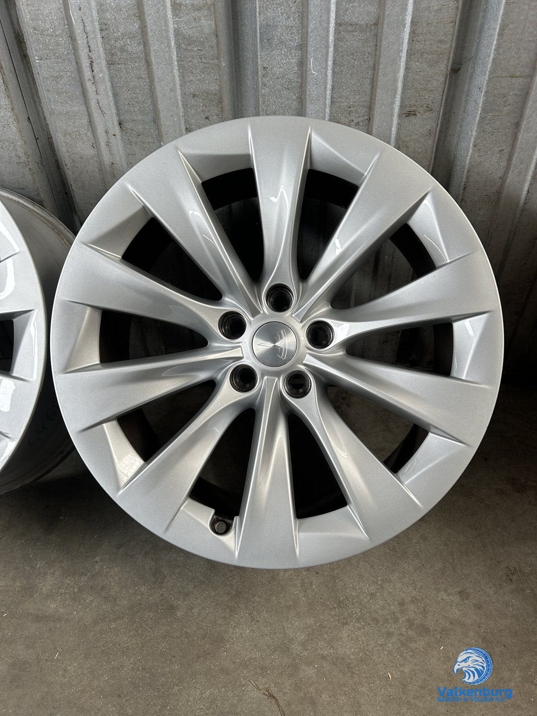 Originele Tesla Model S X Turbine 20 inch breedset velgen 5x, Gebruikt, Velg(en), -, -