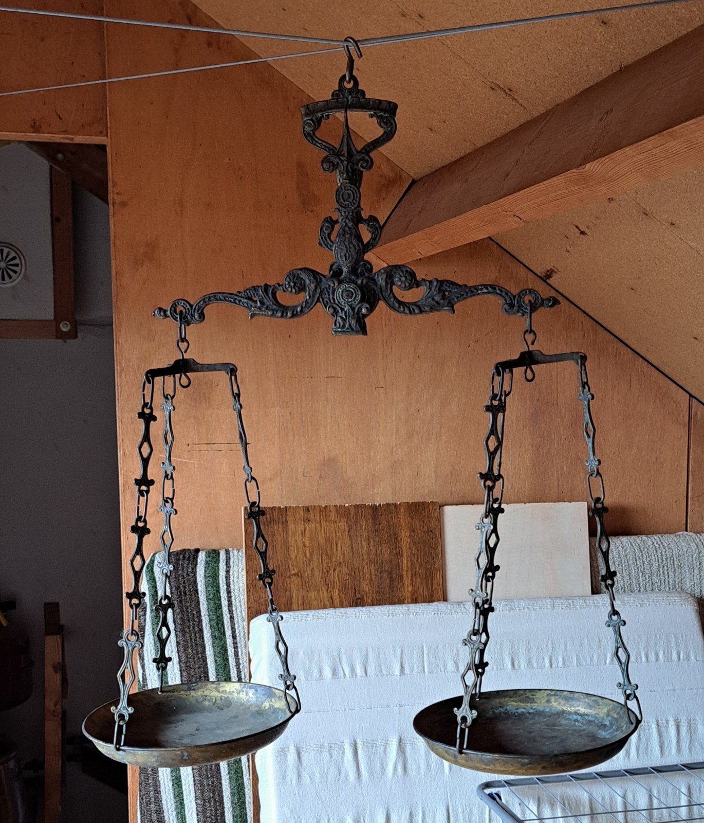 Weegschaal messing/geelkoper, Ophalen of Verzenden