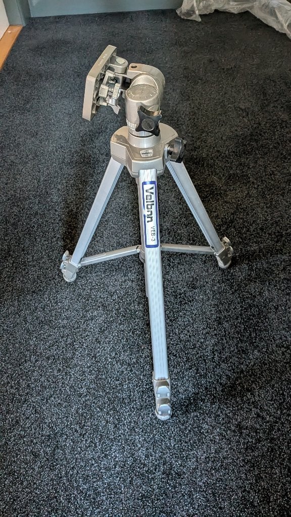 Velbon VEB-3 foto/video statief met professionele videokop, Ophalen, Gebruikt, Driepoot