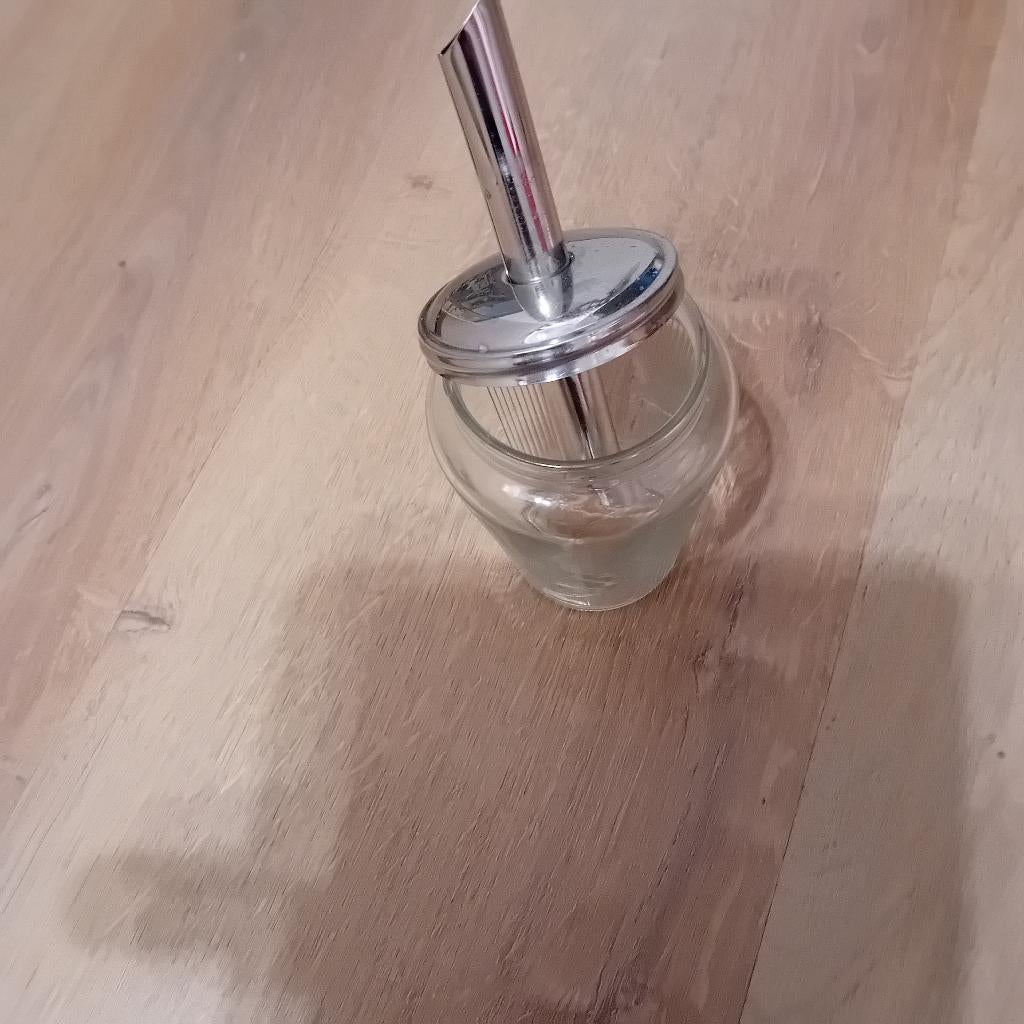 Glazen suiker pot strooi potje, Ophalen of Verzenden, Zo goed als nieuw, Glas, Overige typen