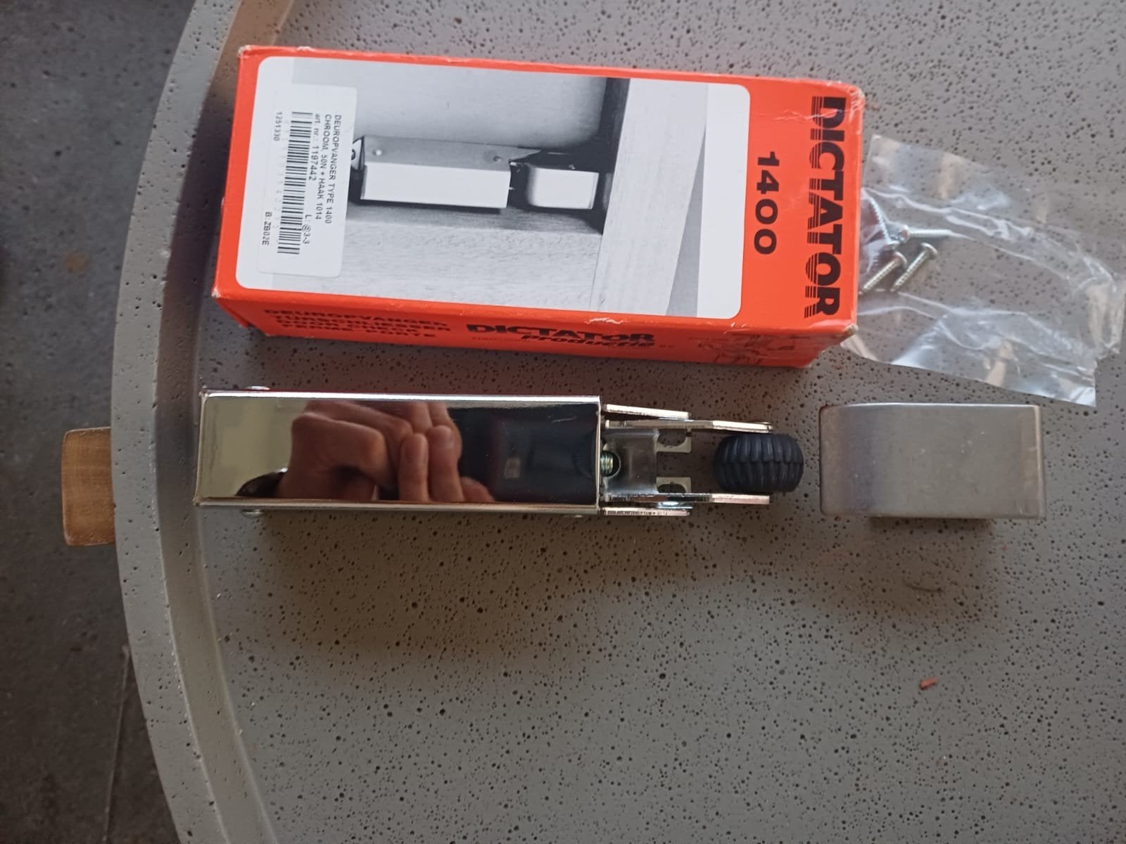 Dictator Deuropvanger Type 1400 Chroom 50N, Ophalen of Verzenden, Zo goed als nieuw, Chroom