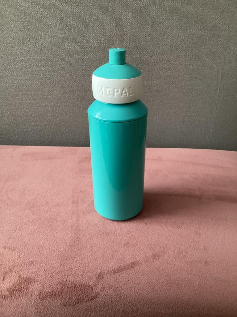 Mepal Drinkfles Campus Pop-up - 400 ml - Turquoise als nieuw, Overige typen, Kunststof, Nieuw, Ophalen of Verzenden