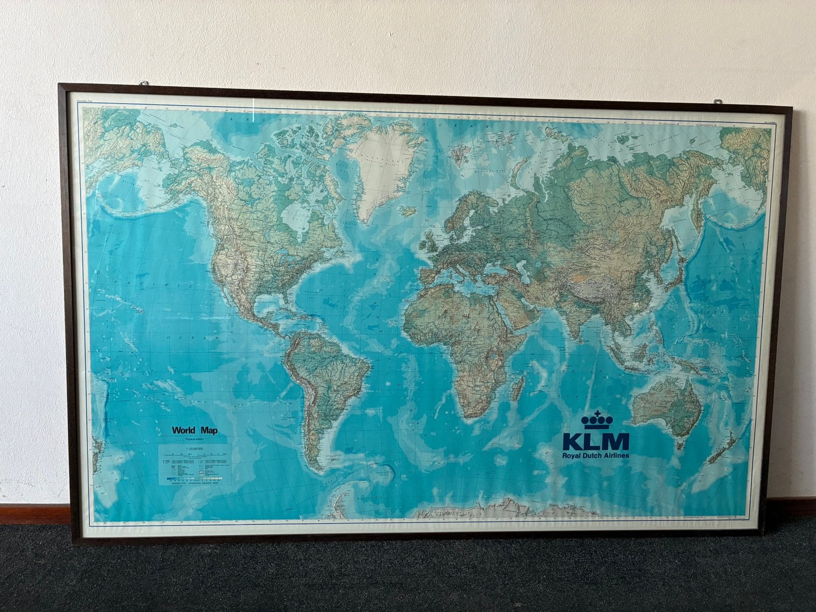 KLM wereldkaart (Kümmerly+Frey), Ophalen