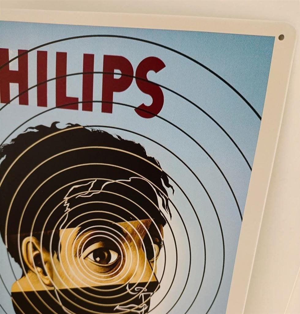 PHILIPS Television Cassandre Reclame Metalen wandbord, Verzenden, Nieuw, Reclamebord