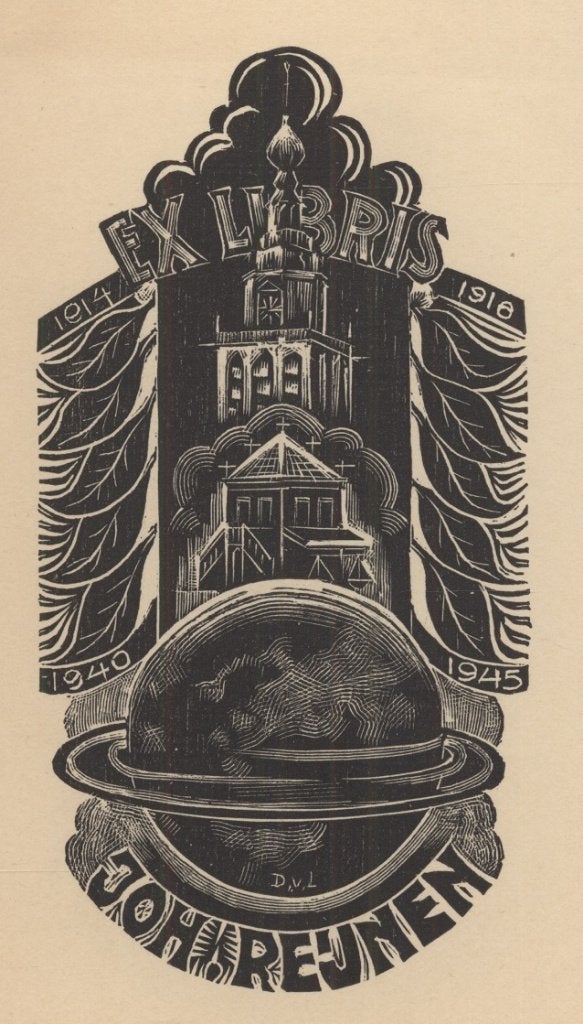 0293 Ex Libris Nederland : Dirk Govert van Luijn, 1945, Verzenden, Ex libris