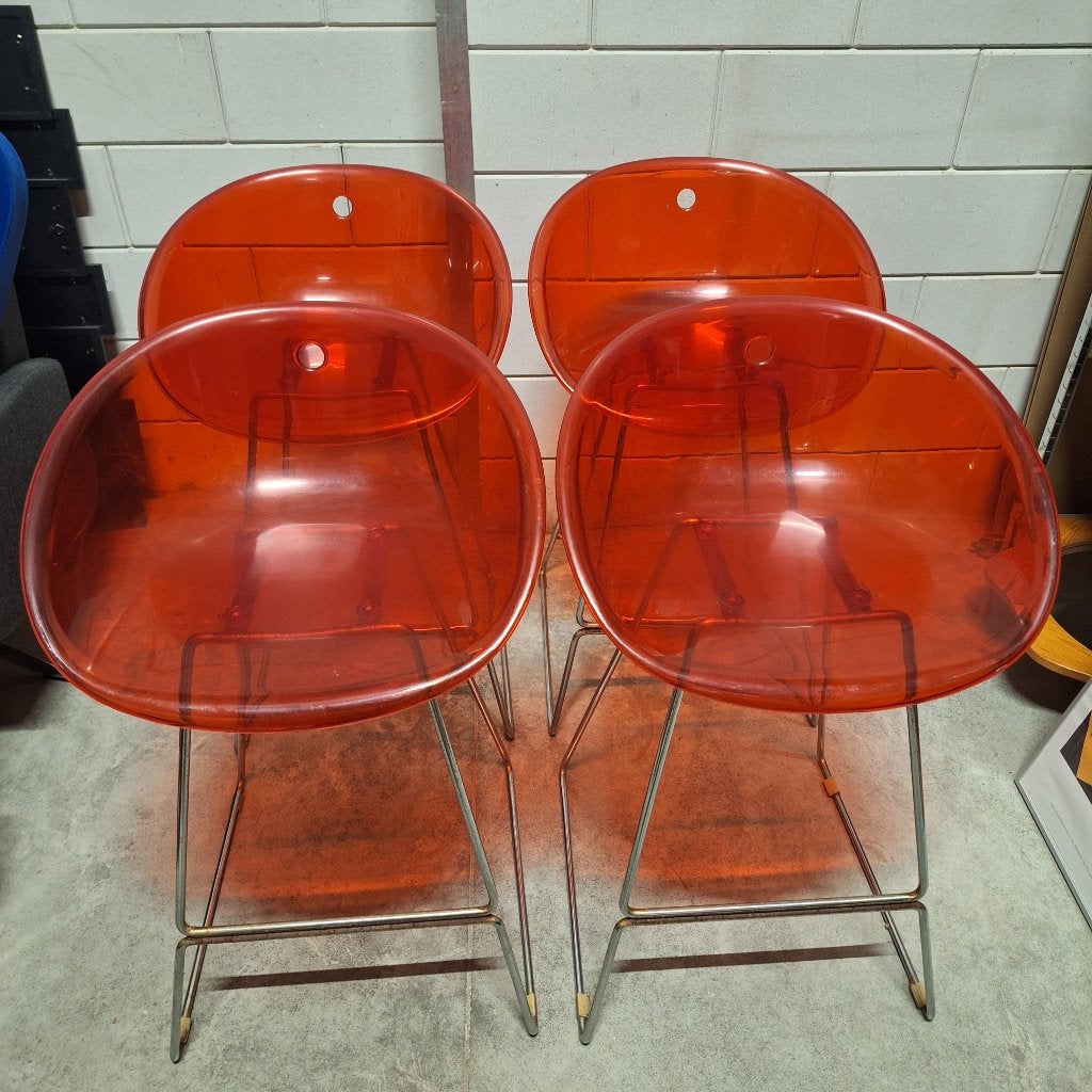 4 Pedrali Gliss 902 design stoelen, barkruk, Ophalen, Gebruikt, Vier, Nvt