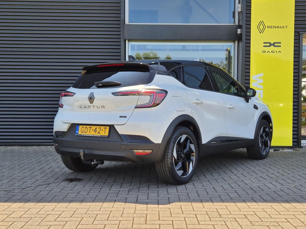Renault Captur 1.6 E-Tech full hybrid 145 techno New Model!, Auto's, Renault, Gebruikt, 4 cilinders, Leder en Stof, Wit