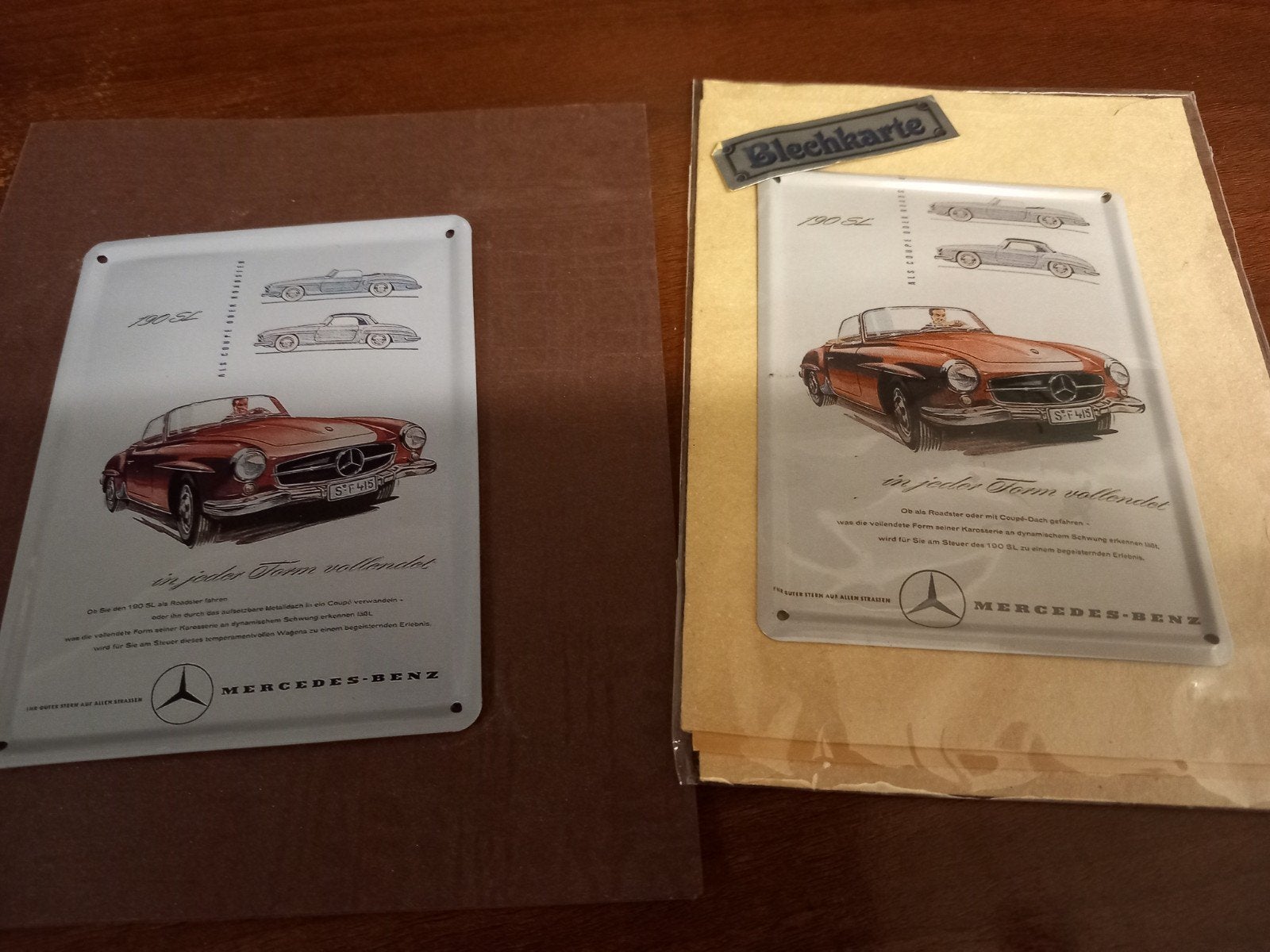 Mercedes-Benz 190 SL en 300 SL Blechkarte - Nieuw, Ophalen of Verzenden, Nieuw, Auto's