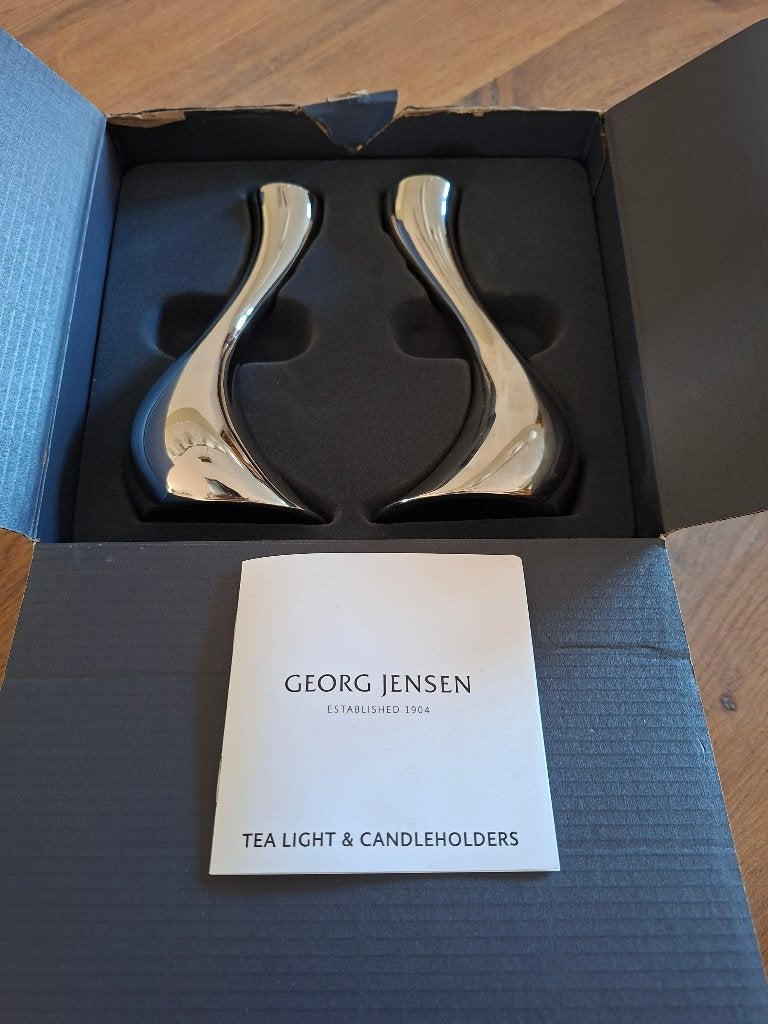 Te koop: Tafelkandelaars Georg Jensen, Ophalen of Verzenden, Overige materialen