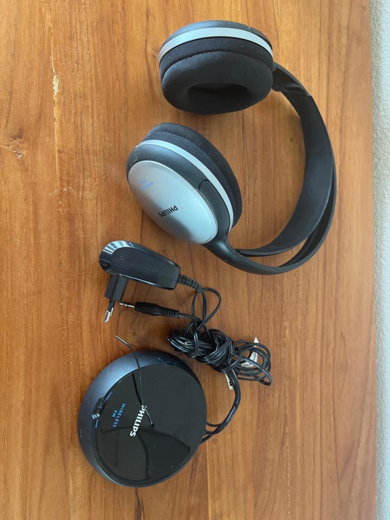 Philips SHC1300 Draadloze Hoofdtelefoon met Zender, Audio, Tv en Foto, Koptelefoons, Philips, Gebruikt, Draadloos, Op oor (supra aural)