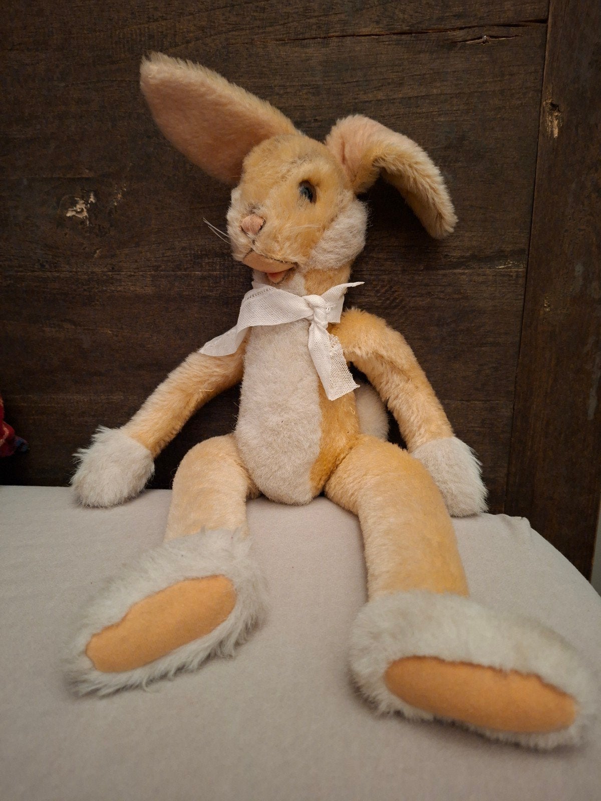 Vintage Steiff Konijn Knuffel - Zeldzaam en Charmant, Antiek en Kunst, Ophalen of Verzenden