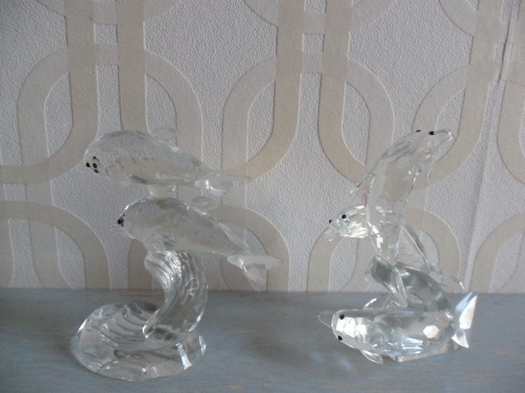 Glazen kristallen dolfijn (2), Antiek en Kunst, Antiek | Glas en Kristal, Ophalen of Verzenden