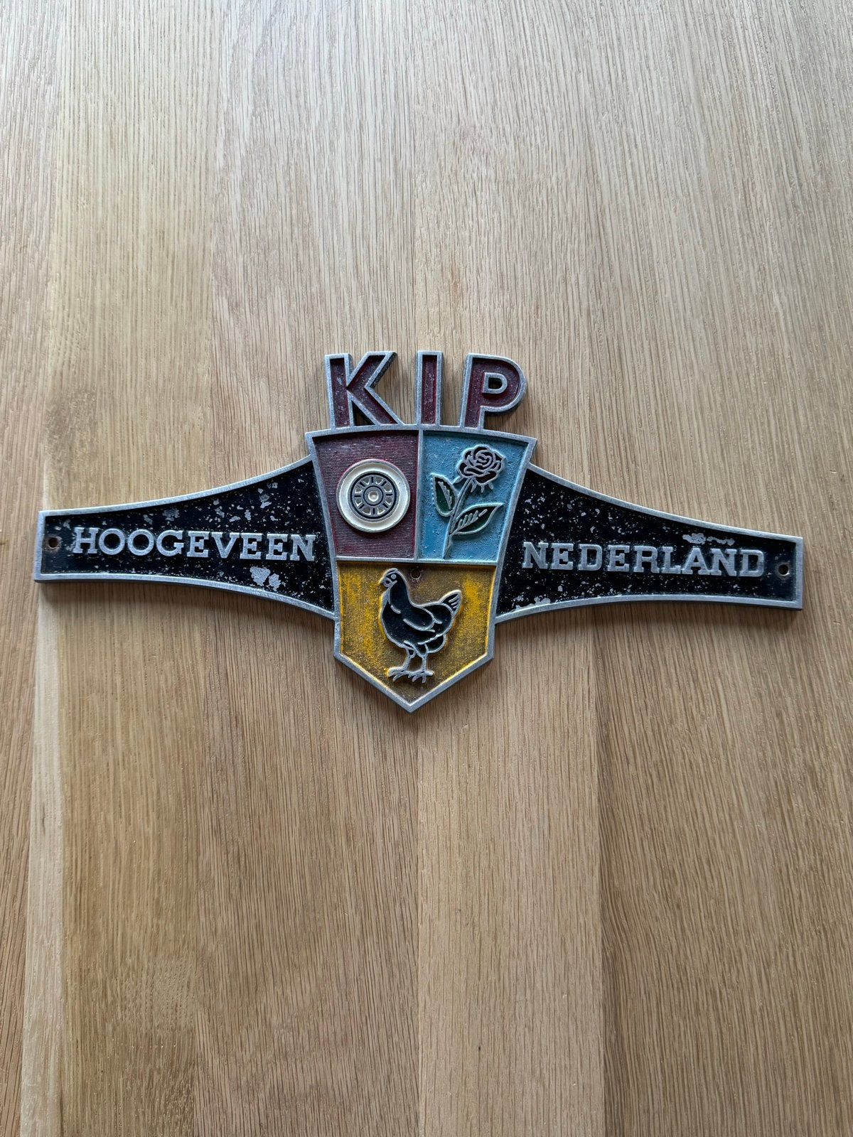 Origineel KIP embleem Hoogeveen Nederland, Ophalen of Verzenden, Gebruikt