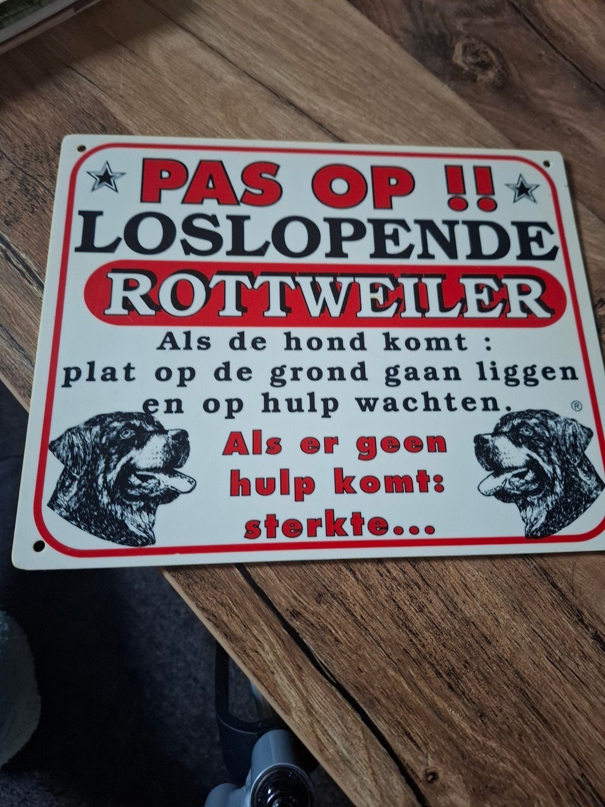 bordje waakhond, Ophalen of Verzenden