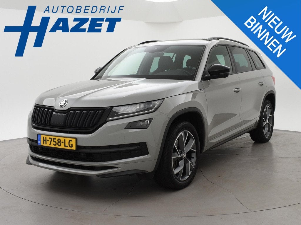 Skoda Kodiaq 1.5 TSI SPORTLINE 7-PERSOONS STEEL GREY + TREKH, Auto's, Skoda, Bedrijf, Te koop, Kodiaq, ABS, Achteruitrijcamera