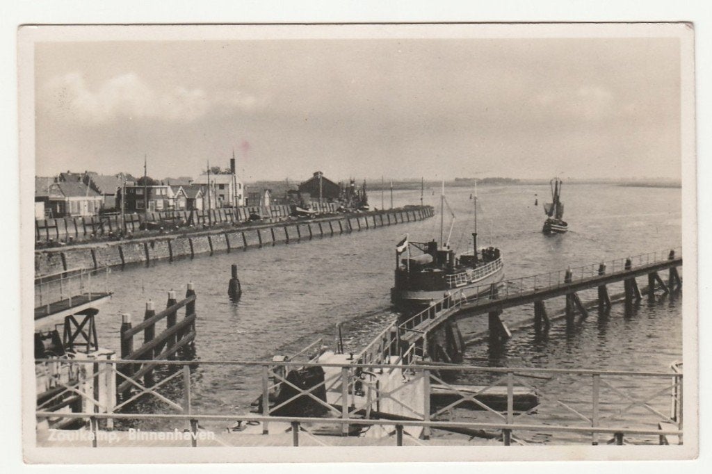 Zoutkamp - Binnenhaven (kaart heeft gelopen in 1941), Verzenden, 1940 tot 1960, Gelopen, Groningen