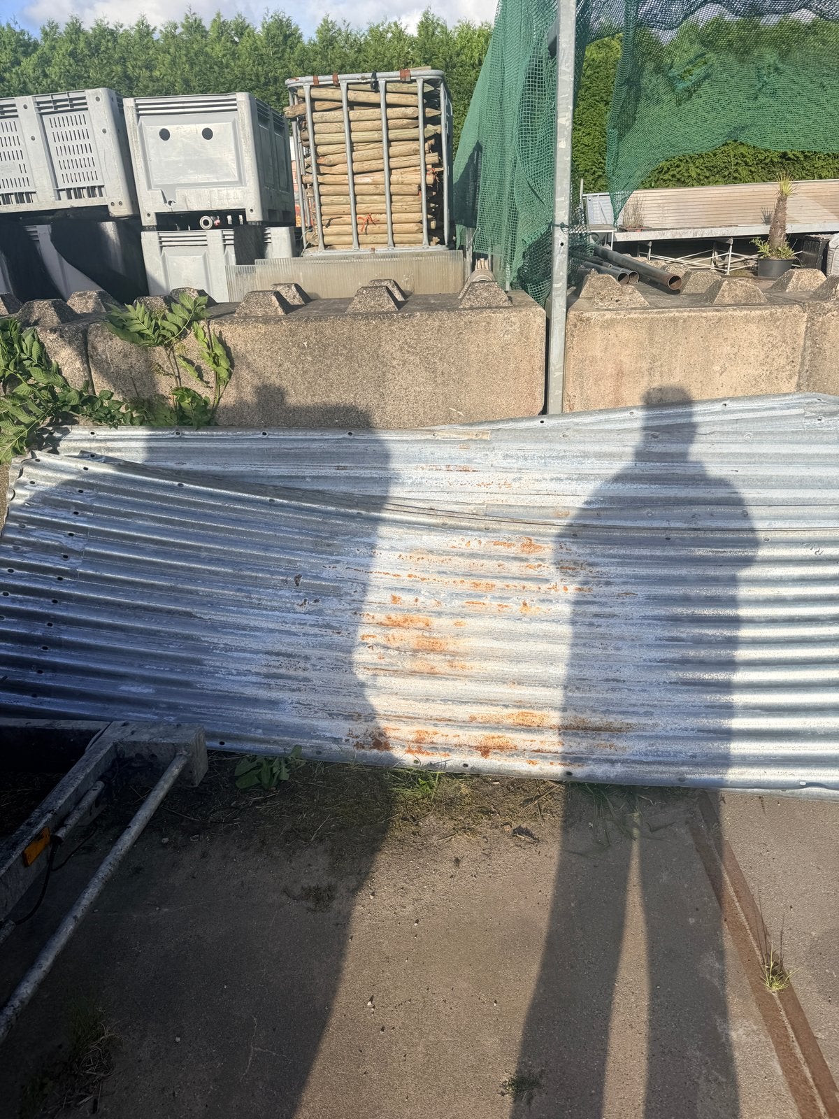 Gegolfde metalen plaat, gebruikt gratis, Doe-het-zelf en Verbouw, Ophalen, Gebruikt, IJzer