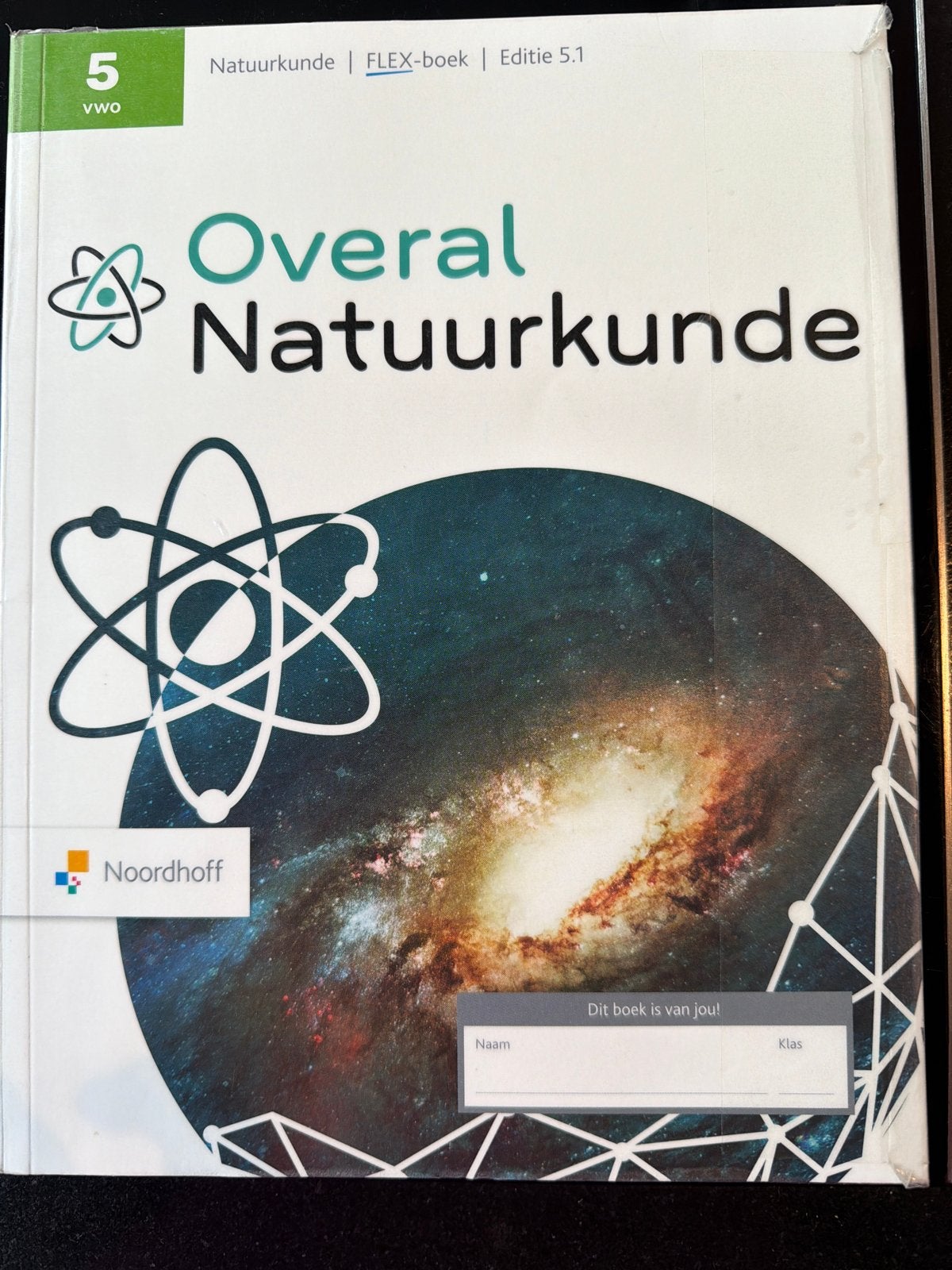 Overal Natuurkunde FLEX-boek VWO 5 Editie 5.1 Noordhoff, Ophalen of Verzenden, Gelezen