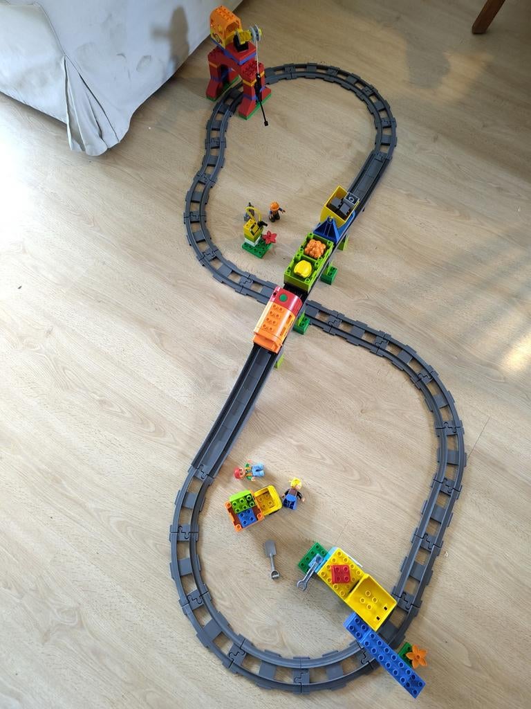 LEGO Duplo 10508 Vrachttrein met rails en accessoires, Kinderen en Baby's, Speelgoed | Duplo en Lego, Gebruikt, Overige thema's