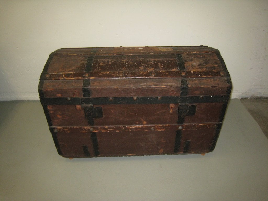 Vintage hutkoffer, Huis en Inrichting, Woonaccessoires | Kisten, Niet ingevuld, Gebruikt, Niet ingevuld, Niet ingevuld