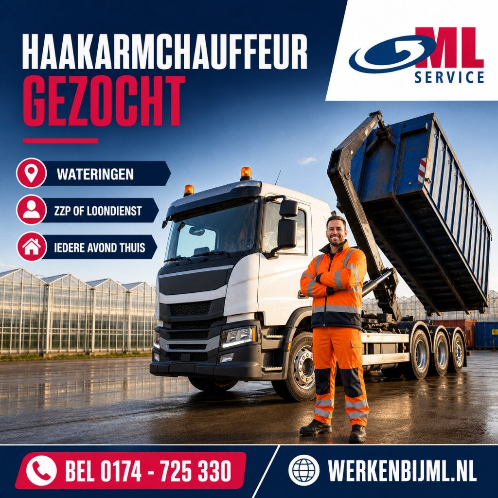 Haakarmchauffeur C/CE gezocht – Wateringen, Overige uren, Overige niveaus, Vanaf 1 jaar, Overige vormen