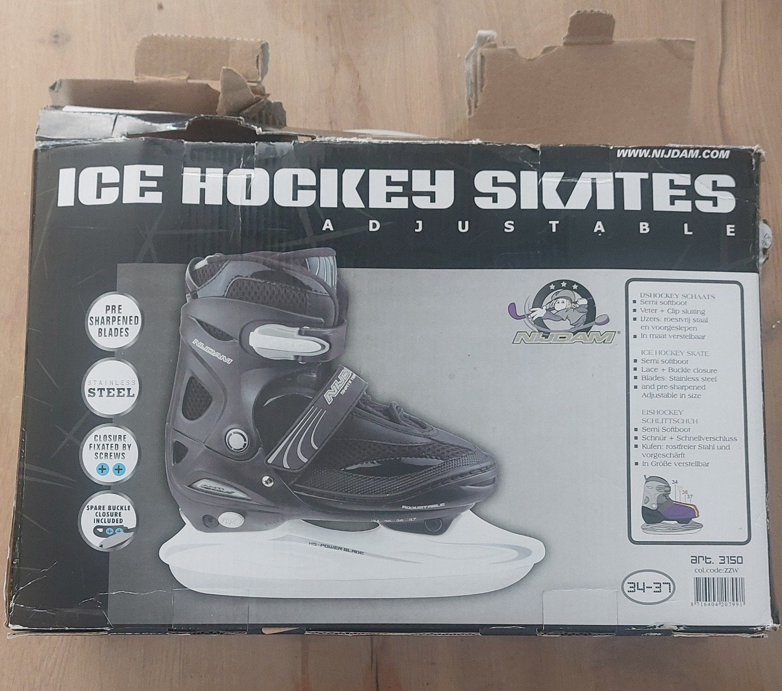 Nijdam ijshockeyschaatsen, Ophalen of Verzenden, IJshockeyschaatsen, Nijdam