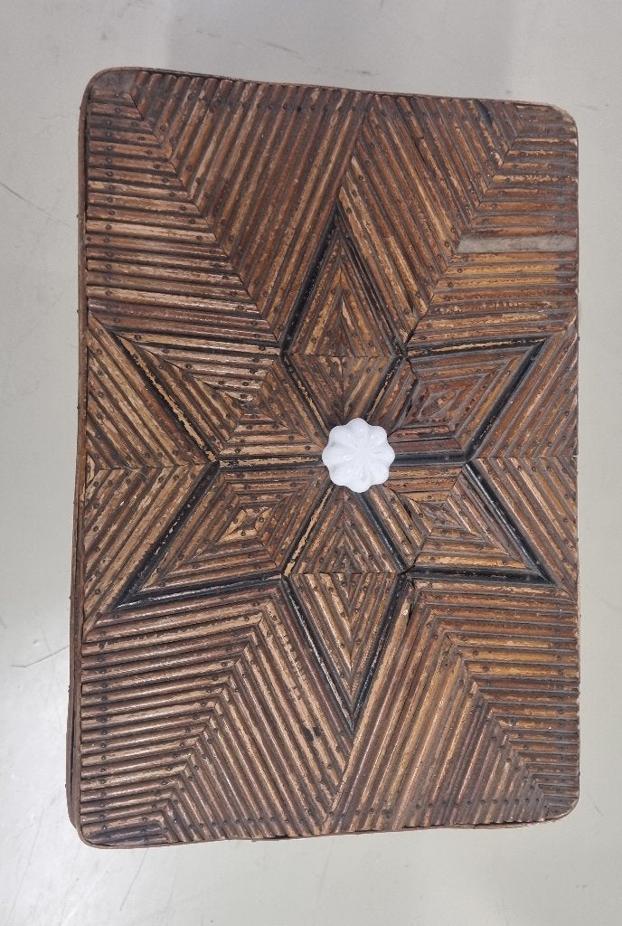 Handgemaakte rieten kist/mand met lichte beschadiging, Ophalen, Minder dan 50 cm, Gebruikt, Overige materialen