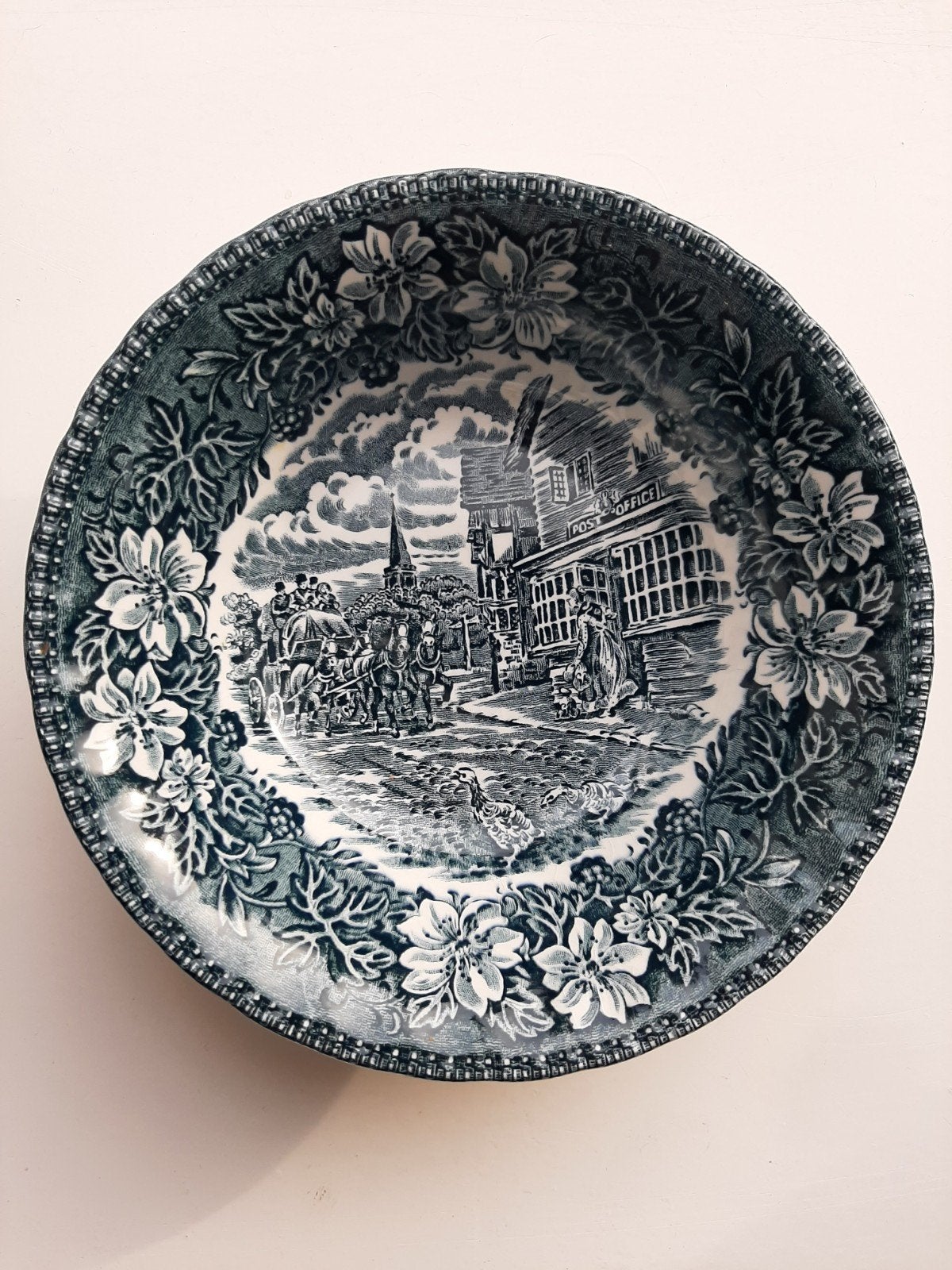 Antieke Royal Tudor Ware "Coaching Taverns" schaal, Ophalen of Verzenden