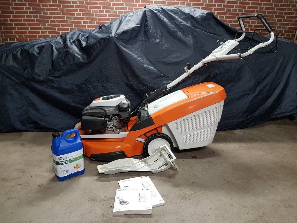 Te koop Stihl RM 655 V grasmaaier (zeer netjes), Tuin en Terras, Ophalen, Cirkelmaaier, Stihl, Mulchfunctie