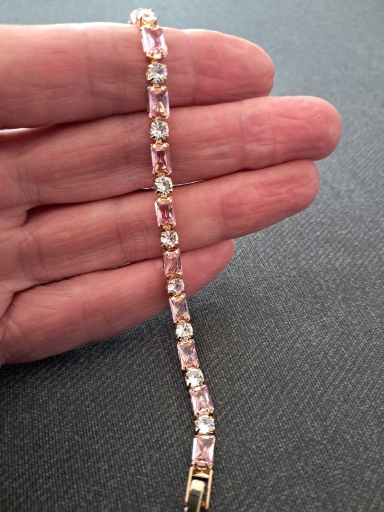 Tennisarmbandje, Met kristal, Overige materialen, Verzenden, Nieuw