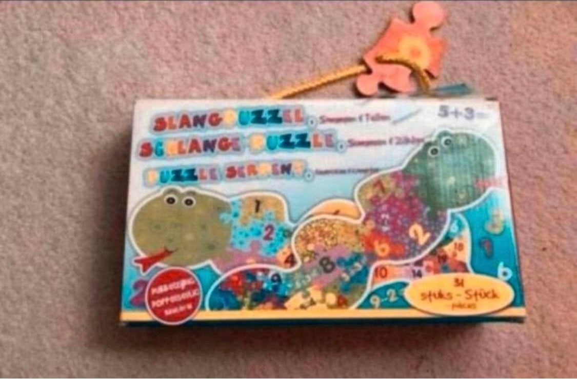 Slangpuzzel met cijfers en sommen, Ophalen of Verzenden, 10 tot 50 stukjes, Zo goed als nieuw