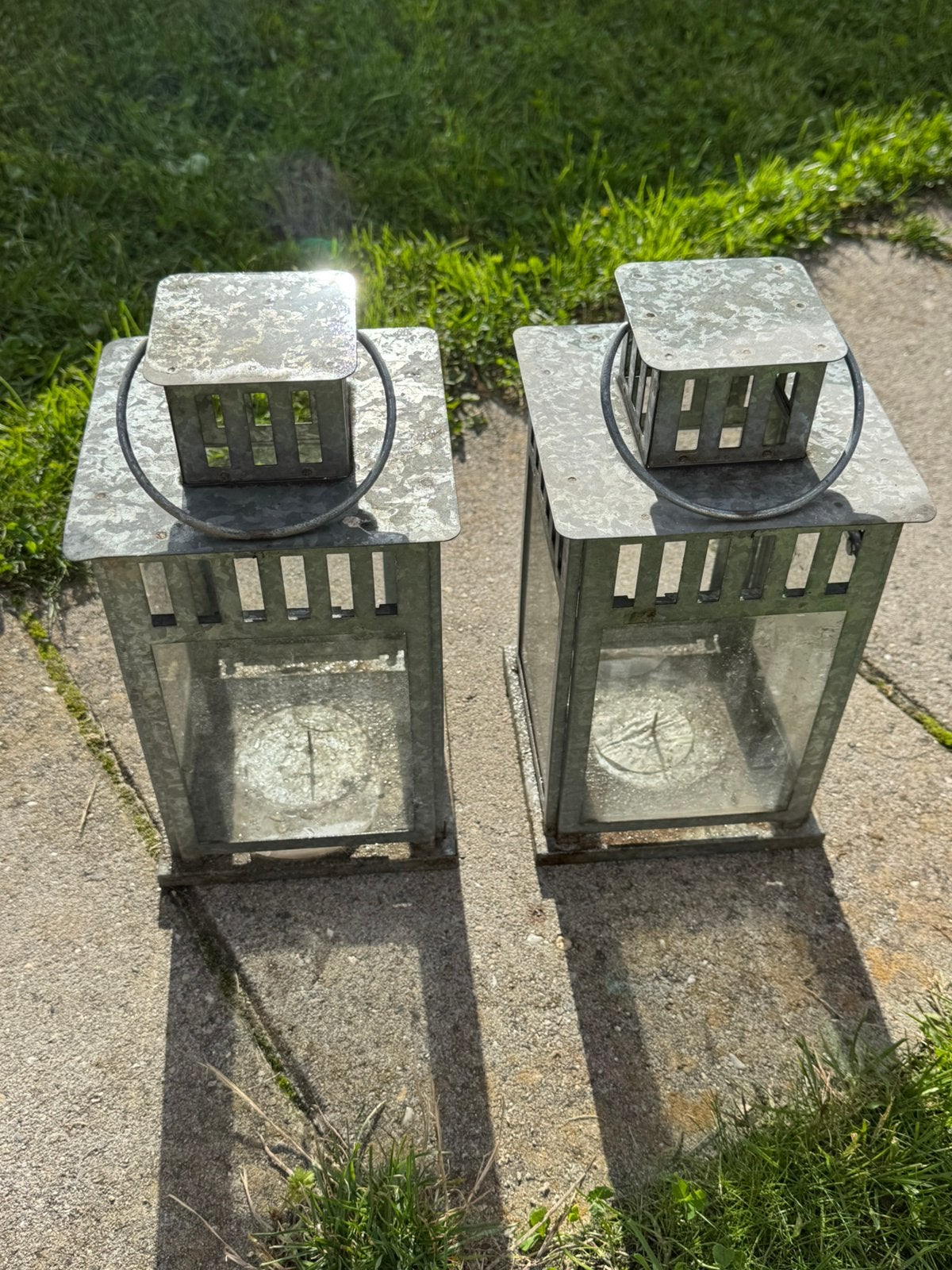 Set van 2 windlichten voor tuin, Ophalen, Gebruikt, Minder dan 50 watt, Overige typen