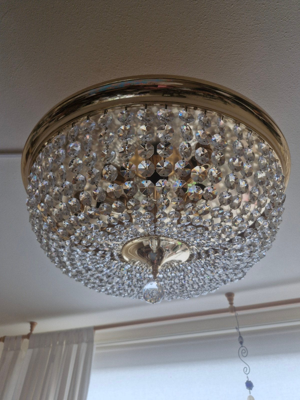 2 grote swarovski kristallen plafonnière 60 cm breed, Ophalen of Verzenden