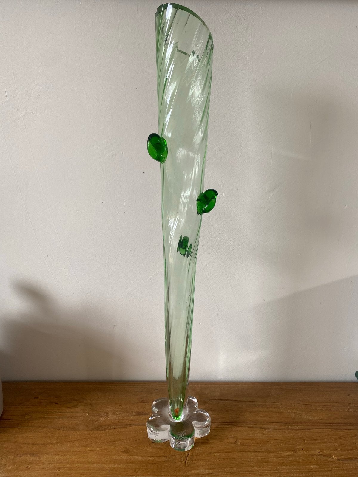 Borek Sipek vaas, 56,5 cm hoog, groen glas, Ophalen of Verzenden