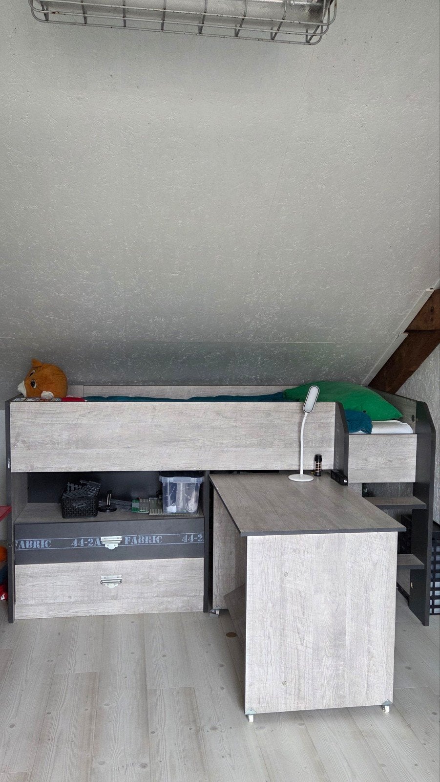 Hoogslaper met bureau en opbergruimte, 85 tot 100 cm, Gebruikt, Ophalen of Verzenden, Hoogslaper of Stapelbed