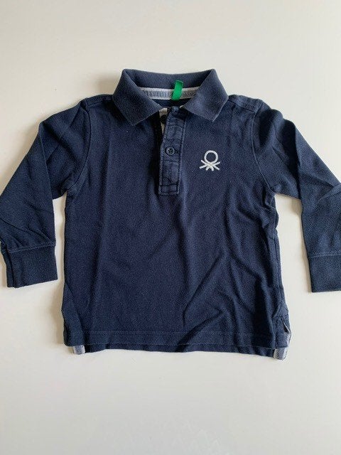 Poloshirt van Benetton , maat 92 zgan (N329), Ophalen of Verzenden, Zo goed als nieuw, Shirt of Longsleeve, Jongen