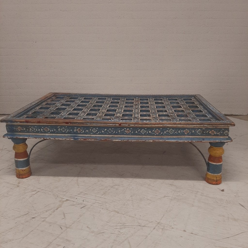 Handgemaakte Indiase salontafel, Ophalen, Gebruikt, 100 tot 150 cm, 50 tot 100 cm