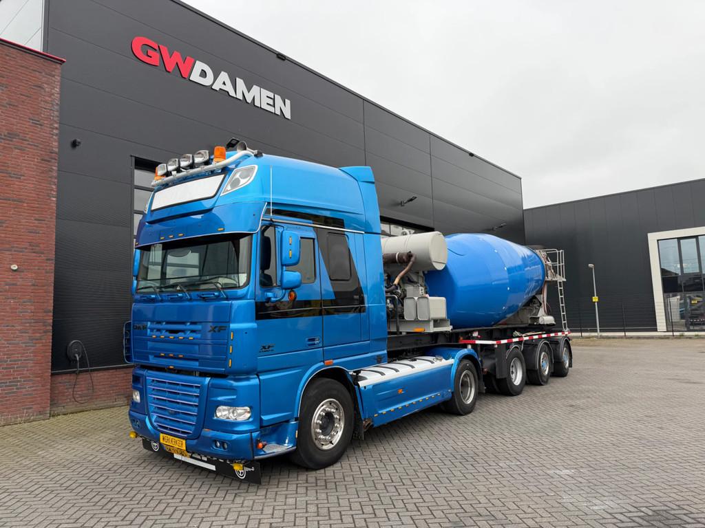 DAF XF 105 460 + Mixeroplegger 14 M3 met Motor (bj 2010), Automaat, Euro 5, Achterwielaandrijving, 462 pk