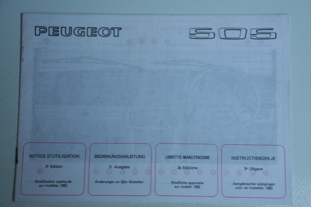 Bedieningshandleiding Peugeot 505 (1982) (61), Ophalen of Verzenden