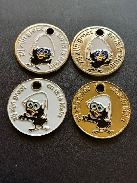 winkelwagenmuntjes Calimero 4x, serie 2, Verzamelen, Ophalen of Verzenden