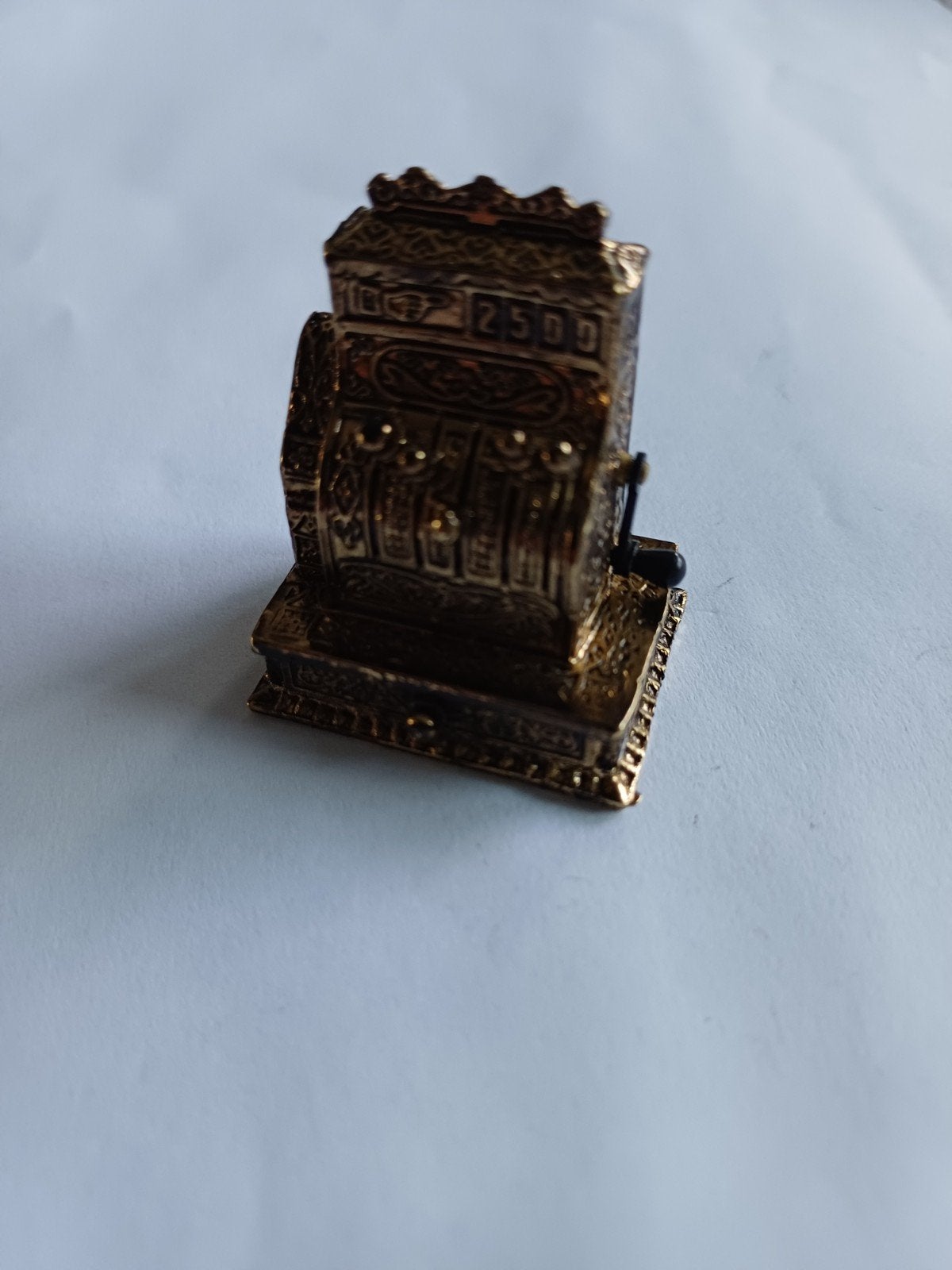 poppenhuis kassa vintage metaal met beweegbare slinger, Ophalen of Verzenden, Zo goed als nieuw, Decoratie