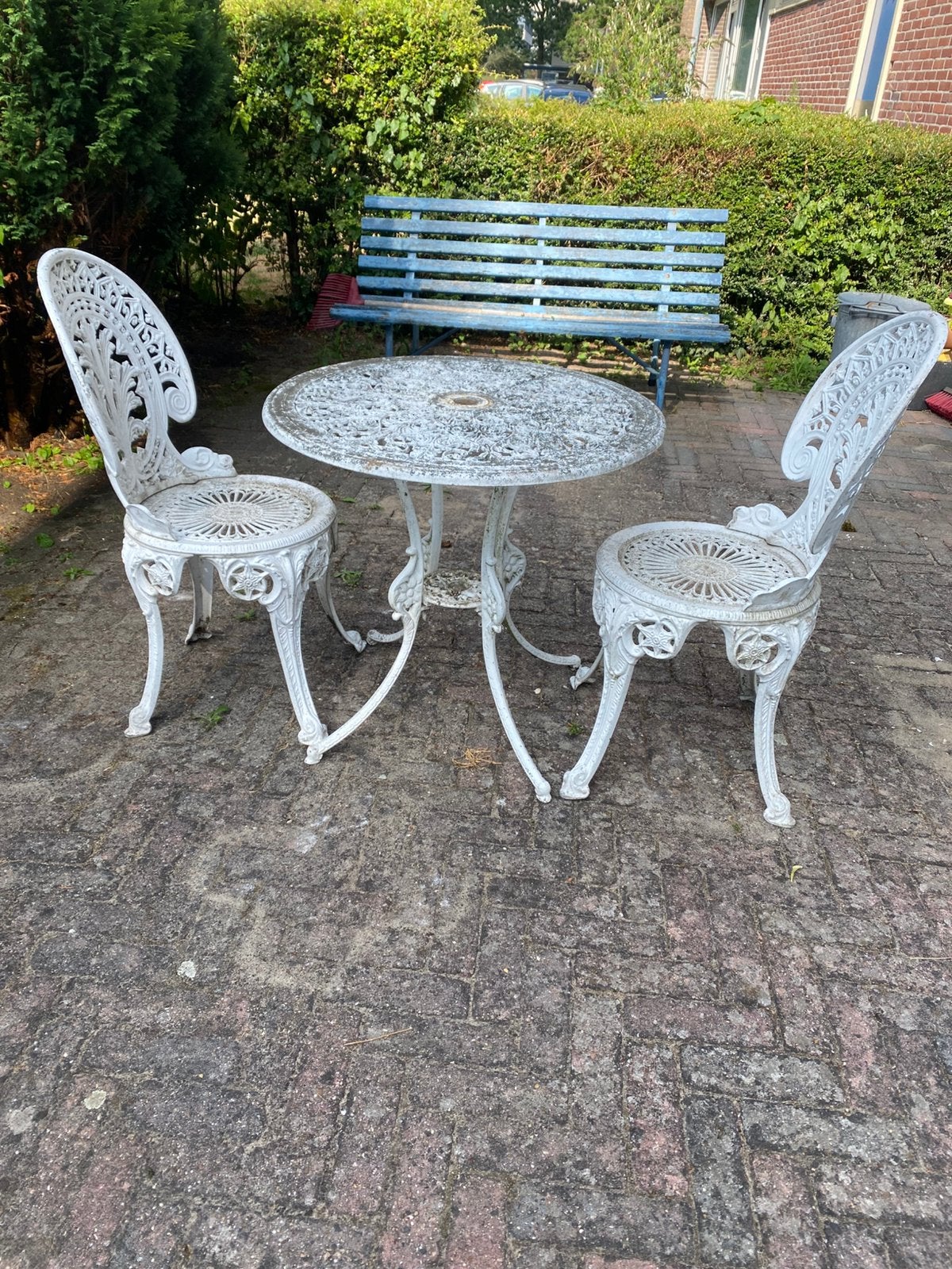 Franse tuinset, Ophalen, Zo goed als nieuw, Aluminium