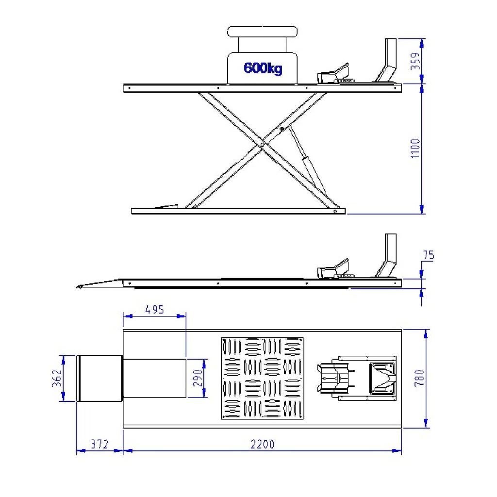 FALCO motor heftafel elektrisch 600 KG | GRATIS VERZENDING, Ophalen of Verzenden, ., ., .