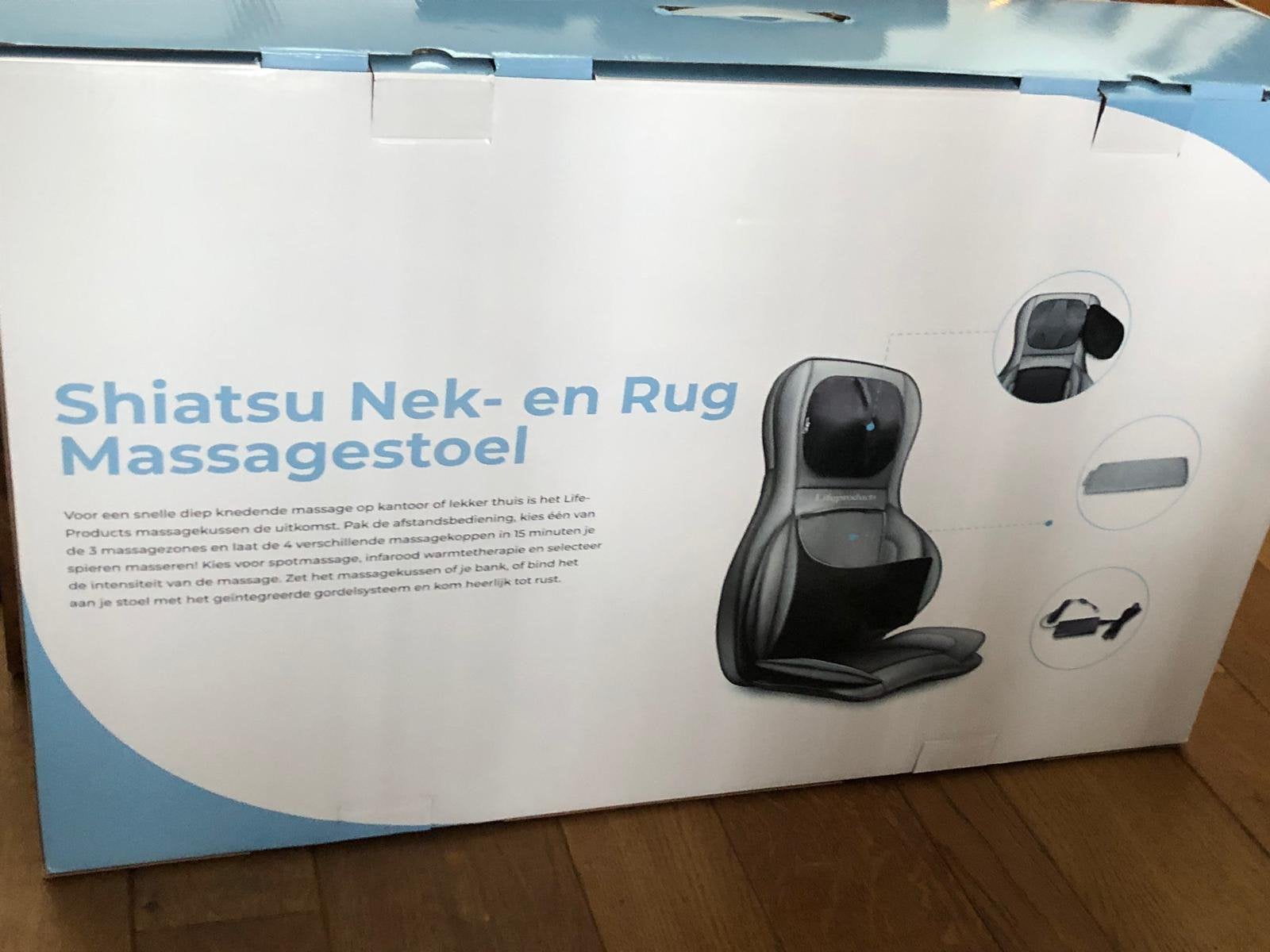 Shiatsu Nek- en Rugmassagestoel - Diepe Kneedmassage, Sport en Fitness, Massageproducten, Ophalen, Nieuw, Massagestoel of Kussen