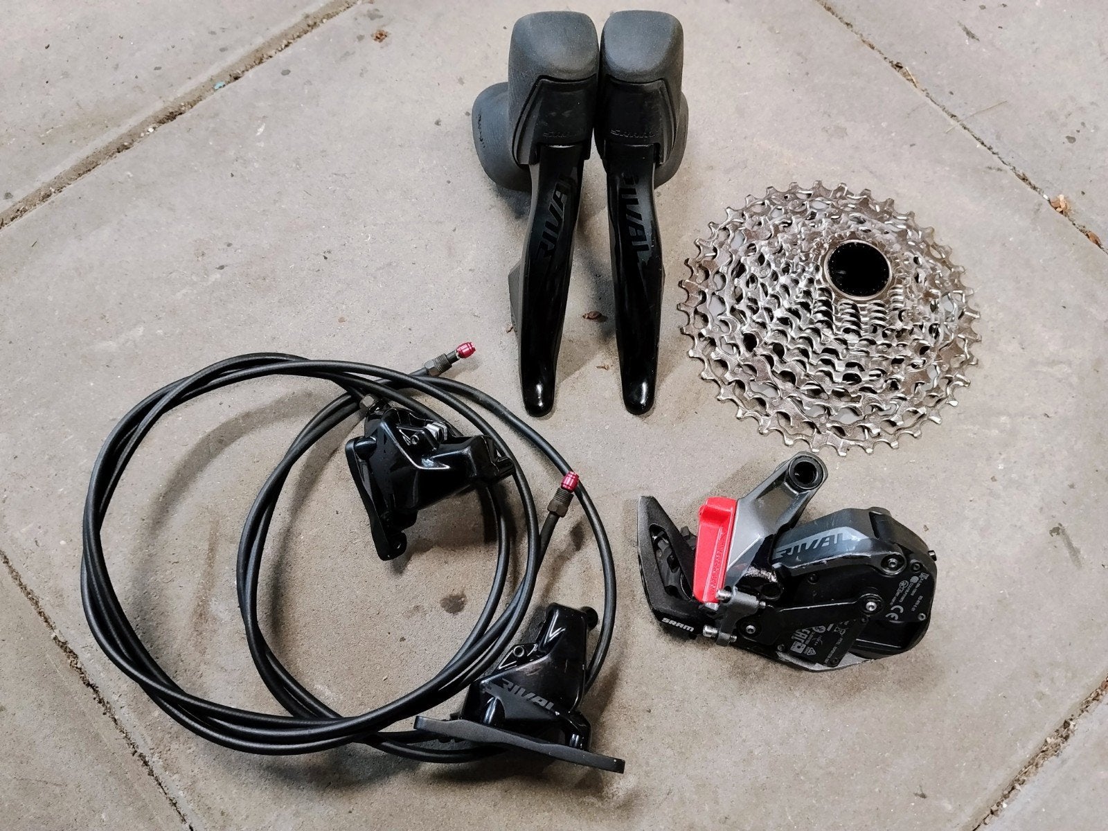 SRAM Rival AXS XPLR, Fietsen en Brommers, Fietsonderdelen, Gebruikt, Gravelbike, Racefiets, Ophalen of Verzenden