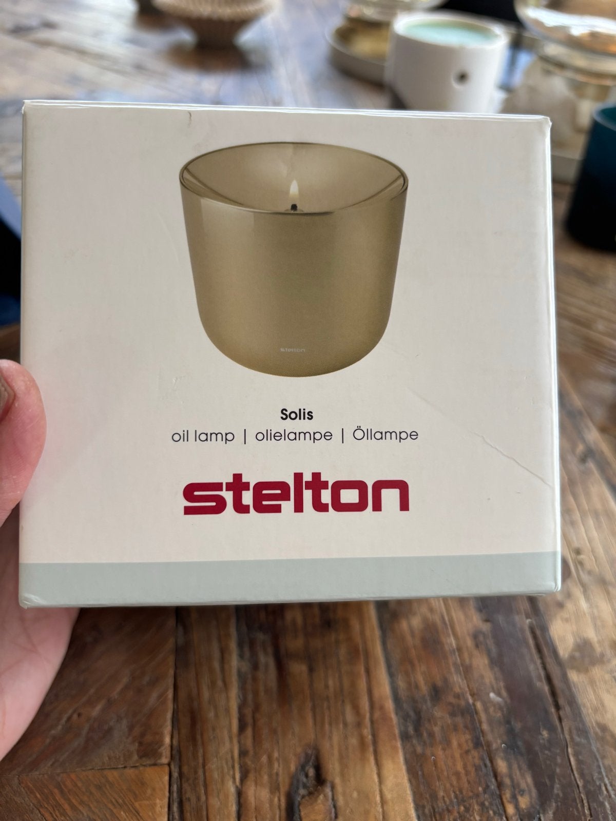 Stelton Solis olielamp - Goudkleurig, Gebruikt, Overige kleuren, Ophalen of Verzenden, Metaal