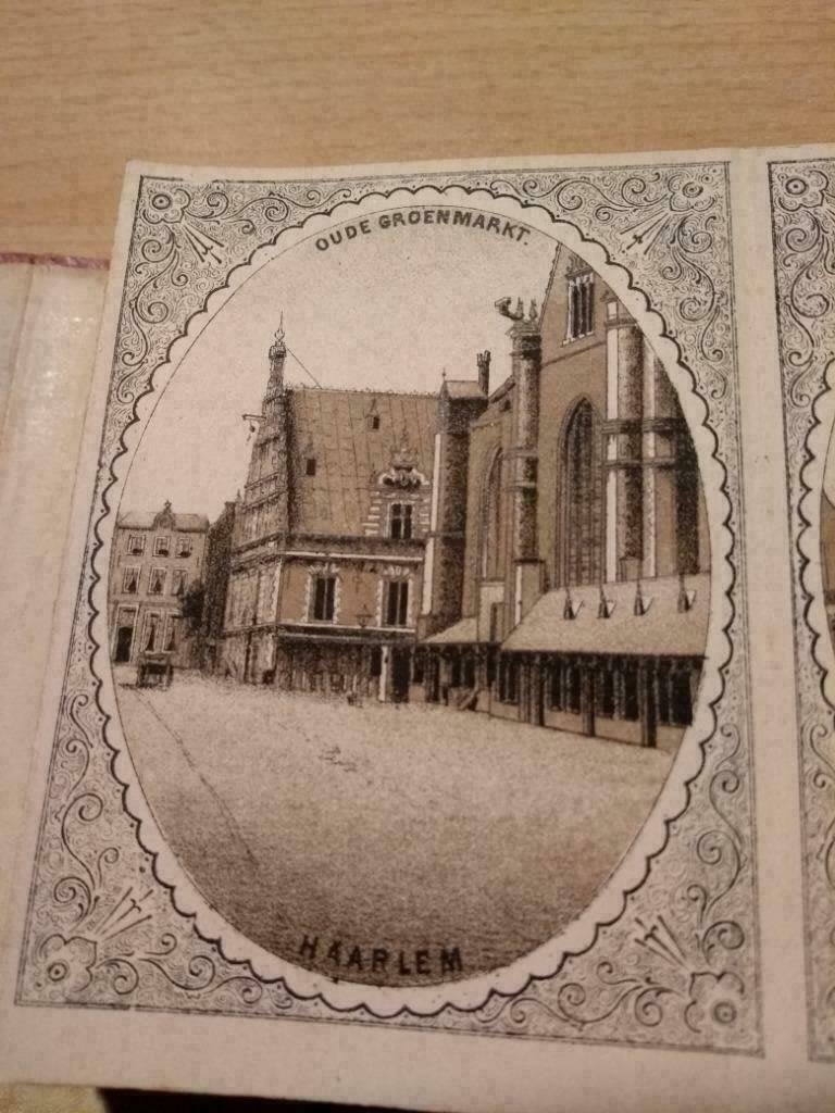 11 / Haarlem   Oude Groenmarkt  litho zeldzaam 1875, Ophalen of Verzenden